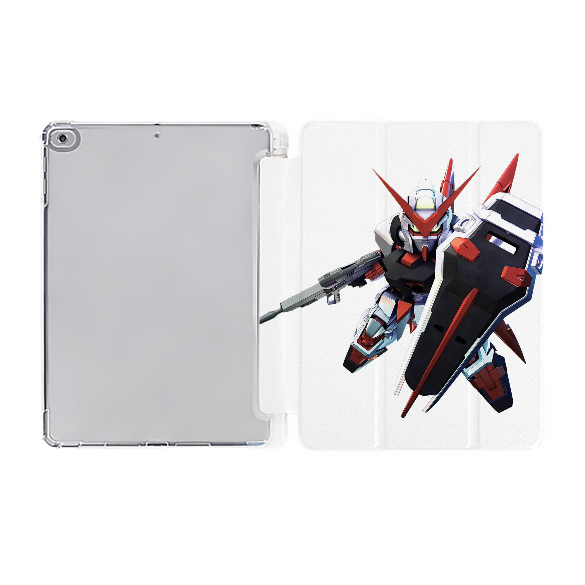 （画像用） 機動戦士ガンダム Mobile Suit Gundam IPad ケース ペン収納付き 三つ折りスタンド PUレザー×シリコン 対応機種9.5/10.5/10.9インチ